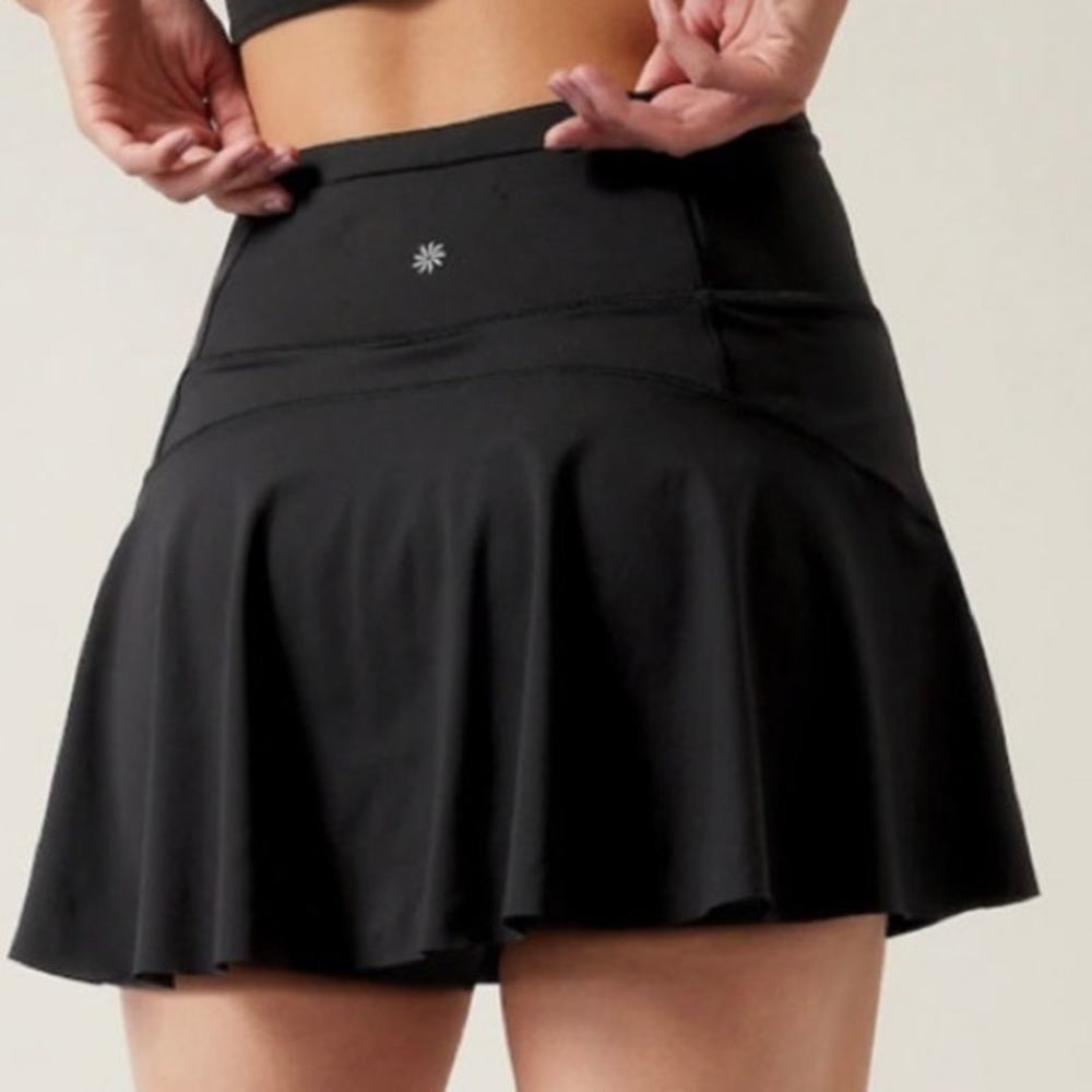 Athleta Ace Black Flared Tennis Skort